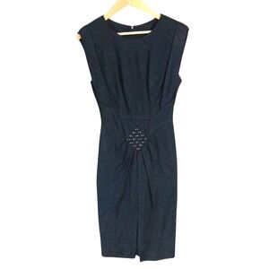 iKiTo Vtg‎ Women's Dress Sz 38 S Black Shimmer Embellished Mini